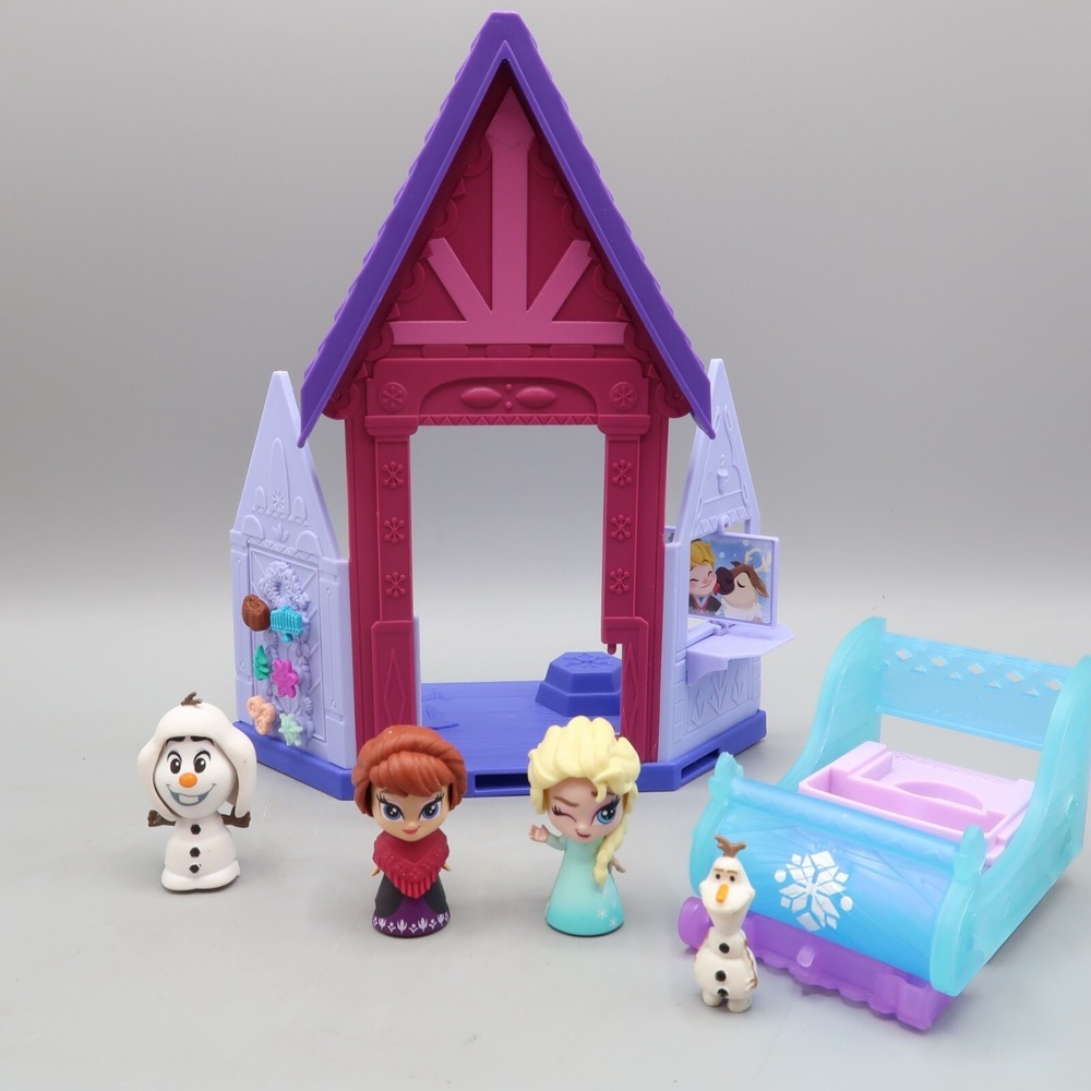 Disney Frozen Mini Playset Castle Kingdom Figures Anna Elsa Olaf 1.5" Toy Lot